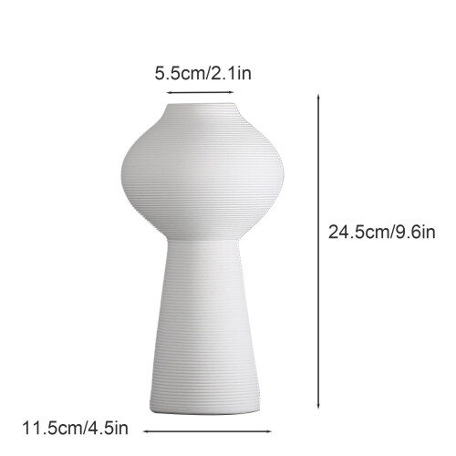 Ceramic desktop vase white small 1 piece 2