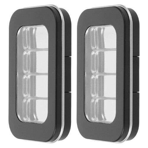 8Pcs Magnetic Eyeshadow Trays Black Plastic Iron Makeup Storage Board 2