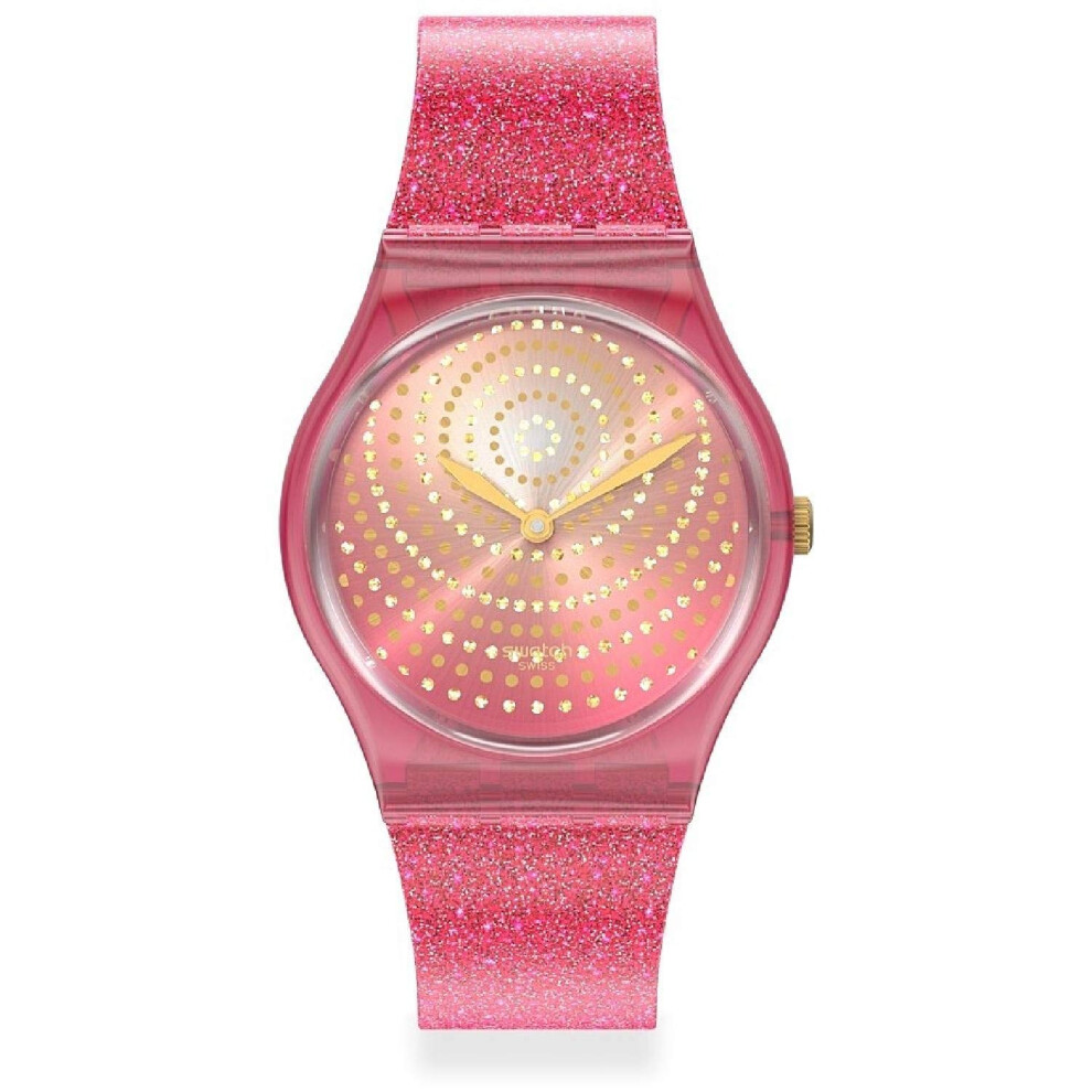 Swatch Analog Model Watch Outlet Brand Gp169, Strip Pink