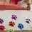 36Pièces Marqueurs Sol Nylon Patte Chat Couleurs Vives Réutilisables 4
