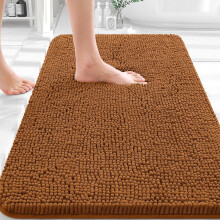 Chenille Bath Rug 70x24 cm Rubber Backing Teal
