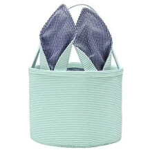 Panier de Pâques personnalisé pour enfants avec poignées, idéal pour la collecte de bonbons et la décoration printanière.