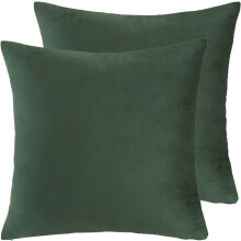 2er-Set dekorative Kissenbezüge aus weichem Samt, quadratisch, für Couch, Sofa, Bett, Wohnzimmer, 56 x 56 cm