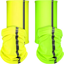 4 piezas de bufanda tubular reflectante para el cuello, pañuelo de seguridad neón, protección contra el viento, el polvo y los rayos UV, pañuelos