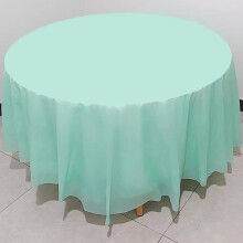 Lot de 12 nappes rondes jetables en plastique de 213 cm (84 pouces)