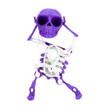 Wind Up Skeleton Toy Dancing Halloween Decorations Plastic Animated Figurine for Kids Party Favors Home Desktop Pranks Gifts