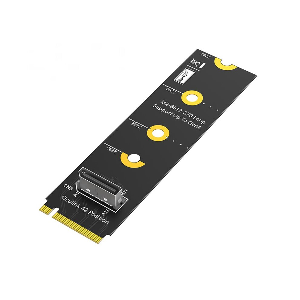 M.2 Nvme M-Key To Sff-8611/8612 Adapter, Nvme Pci-E 4.0 X4 To Oculink Sff-8612 4I Host Adapter For Ssd And Egpu 4712217640820