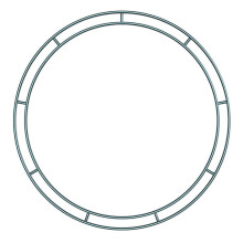 Homoyoyo1 stuk metalen ronde kransvorm voor kerstdecoratie, kransaccessoires