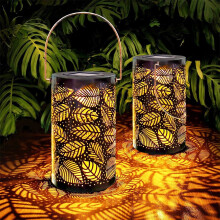 Lanterna solare a forma di fiore - Luce da esterno sospesa con LED a luce calda per giardino, patio e vialetto