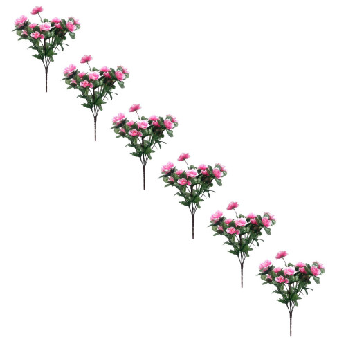 6-Pack Artificial Carnations – Realistic Silk Flowers for