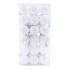 36Pcs 1.57'' Shatterproof Christmas Ball Ornaments, White Tree Baubles – Compatible with All Standard Trees