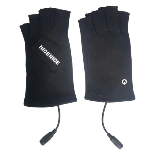 USB-beheizbare, fingerlose Handschuhe mit wiederaufladbarem Touchscreen 2
