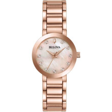 Bulova Womens Analog-Digital Quartz Watch with Stainless Steel Strap 97P132