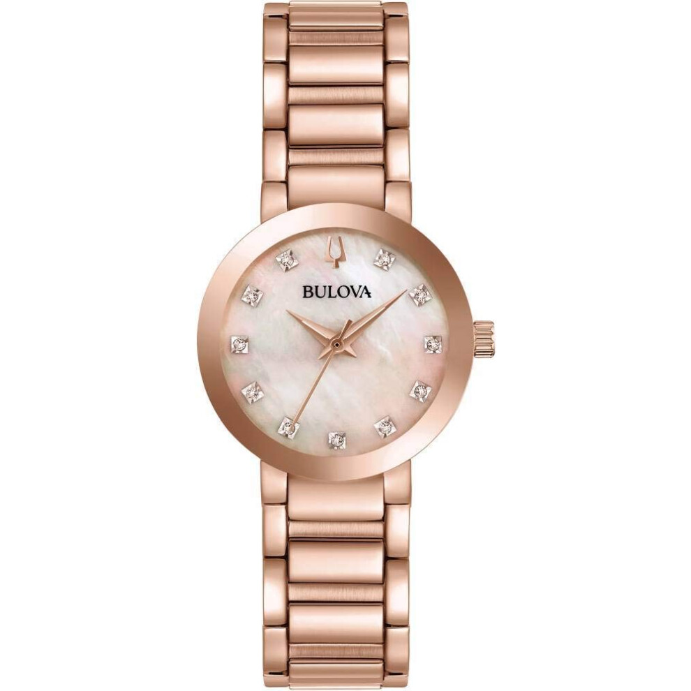 Bulova Womens Analog-Digital Quartz Watch With Stainless Steel Strap 97P132