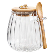 Boîte à café hermétique en verre avec motif pétale, poignée et couvercle en métal – Bocal de rangement réutilisable pour la cuisine, idéal