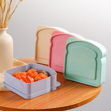 Boîtes à sandwich avec couvercles, sans BPA, réutilisables, pour le déjeuner et les collations. Compatibles lave-vaisselle et micro-ondes.