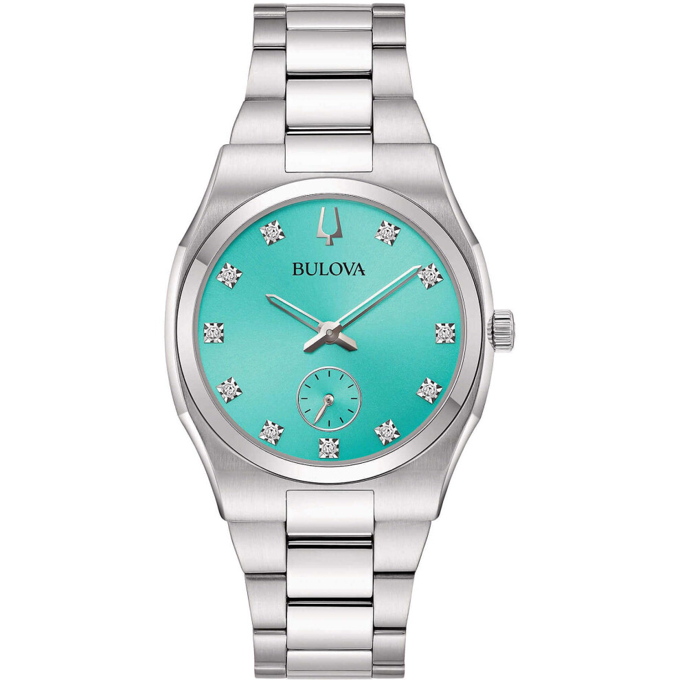 Bulova Unisex Analogue Quartz Watch With Strap In 96P243, Bracelet, Bracelet Turquoise