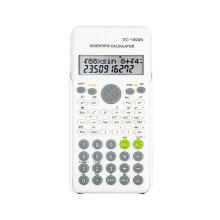 Vědecká kalkulačka, 240 funkcí, 2 řádky, 10+2 číslice, stolní matematická kalkulačka pro školáky, inženýry, profesionály, bílá
