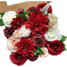 Sett med kunstige rosa rosebuketter – 19 deler DIY-bryllup, dusj- og festdekor, støvete, kunstige blomster til innendørs/utendørs bruk,