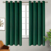Green Blackout Curtains 46 x 63 in, Thermal Insulated