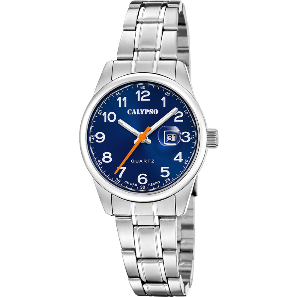 Calypso Ladies Stainless Steel Watch With Steel Bracelet K5873/4
