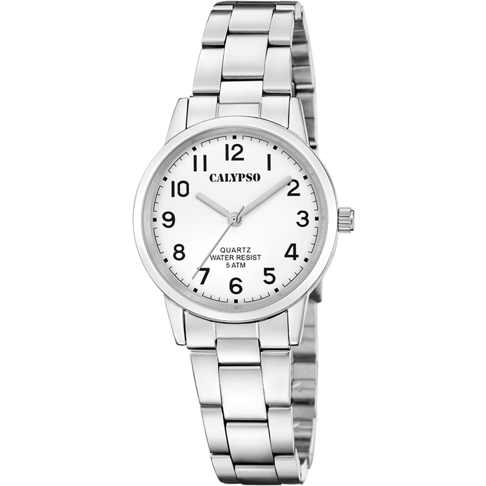 Calypso Ladies Stainless Steel Watch With Steel Bracelet K5859/1