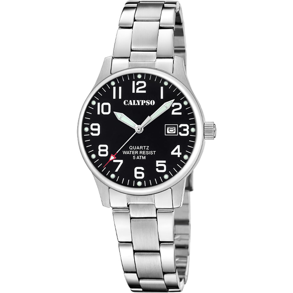 Calypso K5861/4 Ladies Stainless Steel Watch With Steel Bracelet