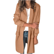 Damen-Cardigan, Herbst/Winter, Langarm, Unifarben, Bluse, Pullover, Mantel