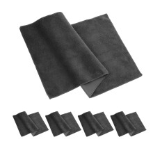 Serviettes de voiture GOOHOCHY en suédine artificielle noire pour séchage rapide et nettoyage en profondeur, 30 x 60 cm