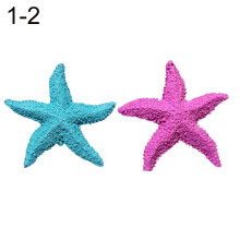 2 piezas de adorno para pecera, miniaturas de estrellas de mar mediterráneas de resina, decoración para acuario, decoración para pecera, no