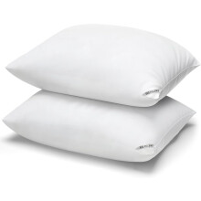 Oreillers de luxe pour hôtel, lot de 2, oreillers de lit de taille standard, garnissage en fibres synthétiques, adaptés aux personnes dormant sur