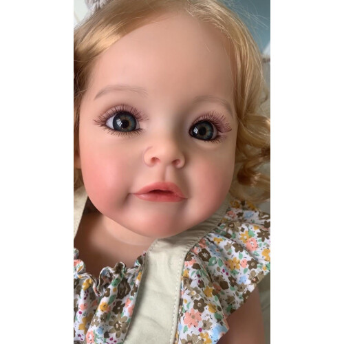 Bebê Reborn realista de 56 cm (22 polegadas), corpo inteiro em vinil, menina articulada, boneca realista com acessórios e brinquedo de