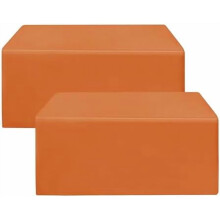 Orange fitted table covers 2-pack for 34x34x30 in square