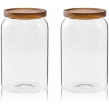 1-Gallon Airtight Glass Storage Jar with Wooden Lid