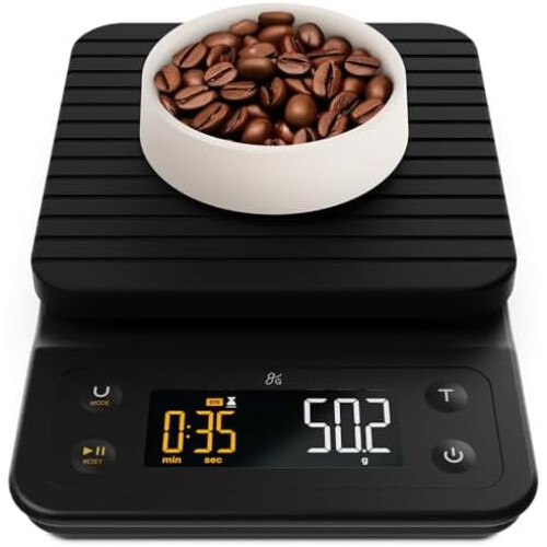 Kaffeewaage mit Timer, 0,1 g Genauigkeit, 3 kg