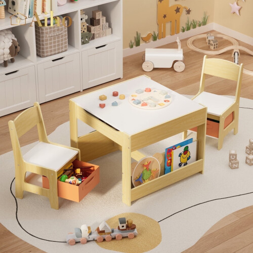 Kids Table and Chair Set Retro 3-Piece