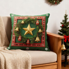Weihnachtskissenbezüge 45 x 45 cm – Weiches Polyester mit verdecktem Reißverschluss, festliche Heimdekoration