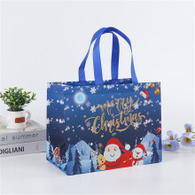 Sacchetti regalo natalizi, borsa per la spesa natalizia in tessuto non tessuto, borsa regalo natalizia colorata per confezionare bomboniere natalizie.