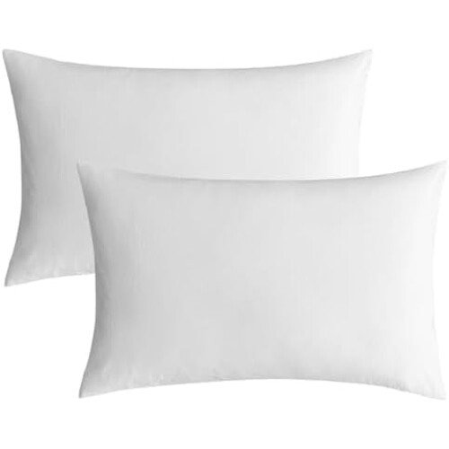 King Envelope Pillowcases 20x36 in, 100% Washed Cotton, Set