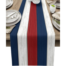 4th of July Table Runner Cotton Linen 13 x 108 in