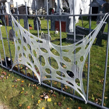 Hämähäkinverkko Halloween-koristeet ulkokäyttöön, joustavat hämähäkinverkot Halloween-koristeisiin, aavemaiset hämähäkinverkkokoristeet