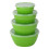 Round Plastic Mixing Bowls with Lids – Stackable Airtight 1