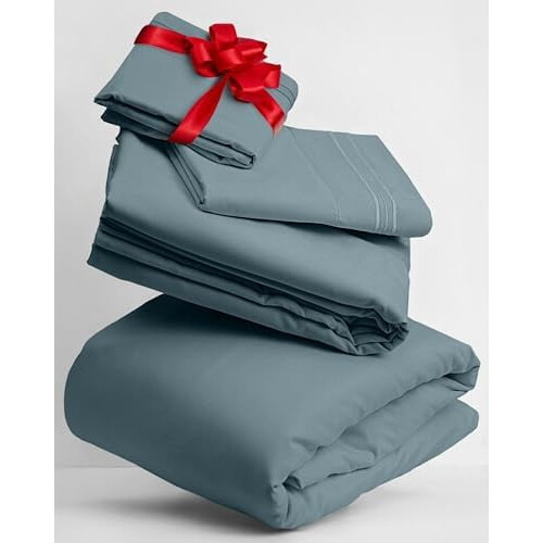 Microfiber Queen Sheet Set – Ultra-Soft, Deep-Pocket,