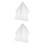 2Pièces Voiles Blancs Simples En Voile Pour Décoration 10