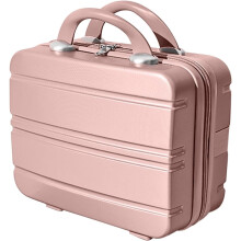 Stevige make-upkoffer van 14 inch, cosmetische koffer, reisetui, toilettas, handbagagekoffer, kleine draagbare beautykoffer voor vrouwen