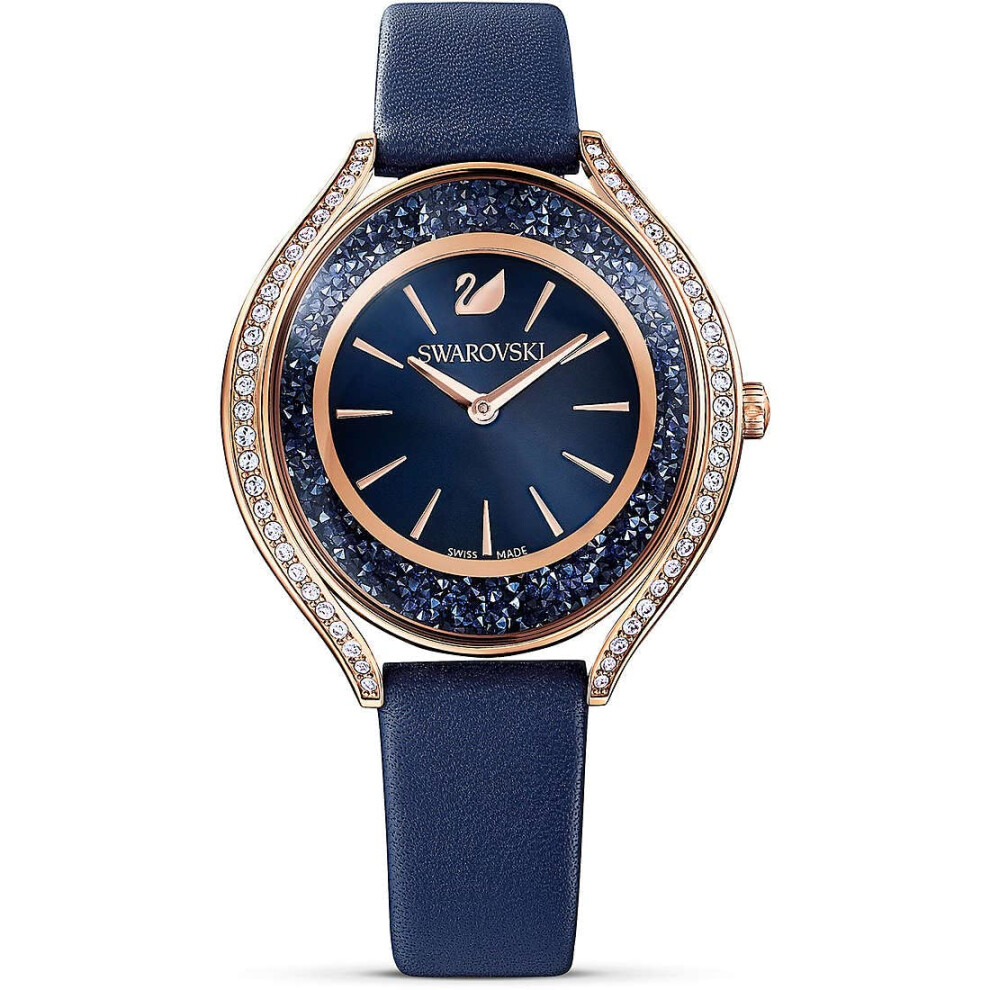 Swarovski Women's Crystalline Aura 35.5Mm Leather Band Quartz Watch 5519447