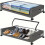 2-Pack Under Bed Storage Boxes with Wheels, Clear Lid and 1