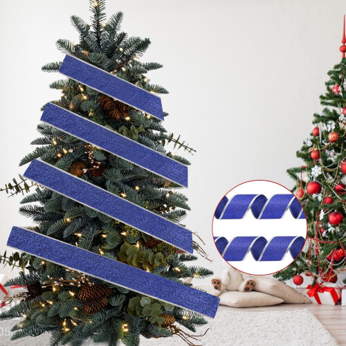 Wired Christmas Ribbon 2" x 79" Satin Finish