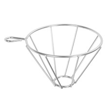 Porte-filtre à café conique en acier inoxydable, support d'égouttage, entonnoir et égouttoir pour la maison et le café.