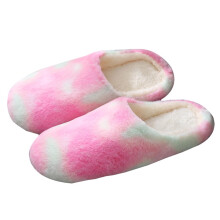 Damesslippers van pluizig memory foam, met zacht kussen, verstelbare voering van imitatiebont, warme instappers voor binnen en buiten, maat 36-37,